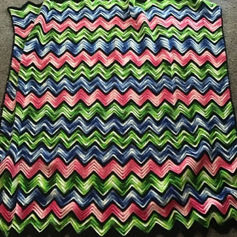 Beautiful Crocheted Chevron Afghan